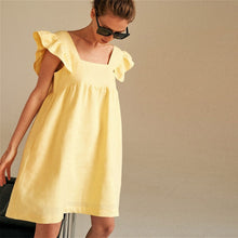 Load image into Gallery viewer, Yellow Linen Dress