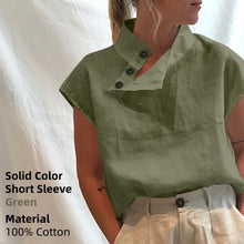 Load image into Gallery viewer, Celmia Linen Oversized Tunic Tops