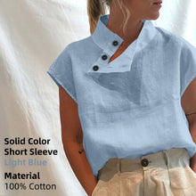 Load image into Gallery viewer, Celmia Linen Oversized Tunic Tops