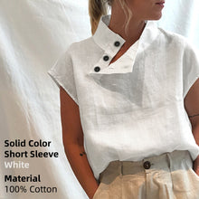 Load image into Gallery viewer, Celmia Linen Oversized Tunic Tops