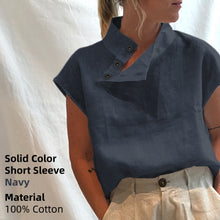 Load image into Gallery viewer, Celmia Linen Oversized Tunic Tops