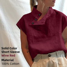 Load image into Gallery viewer, Celmia Linen Oversized Tunic Tops