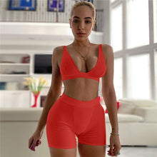 Load image into Gallery viewer, Bustier Bra and High Waist Shorts Set
