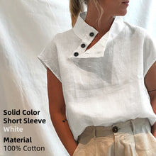 Load image into Gallery viewer, Celmia Linen Oversized Tunic Tops
